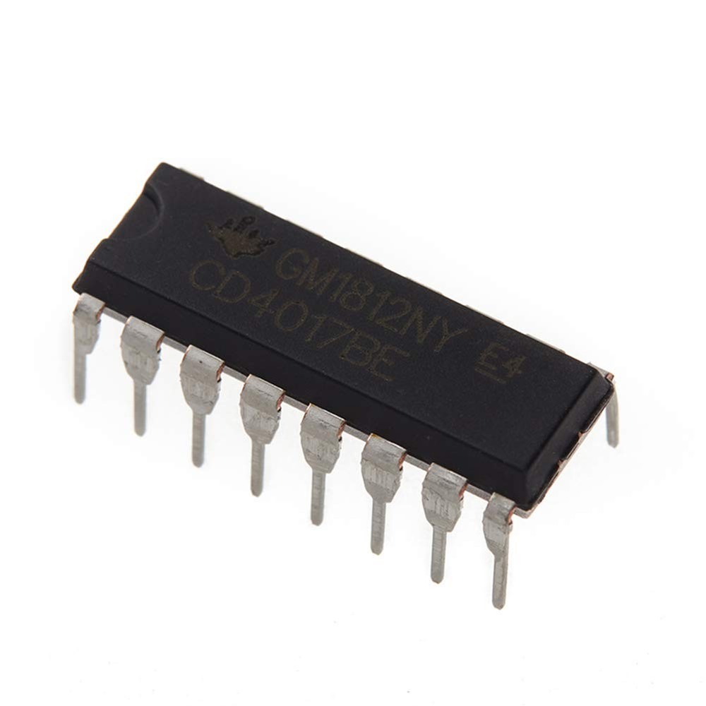 Bridgold 20pcs CD4017 Decimal Counter with Ten decoded outputs Pulse...
