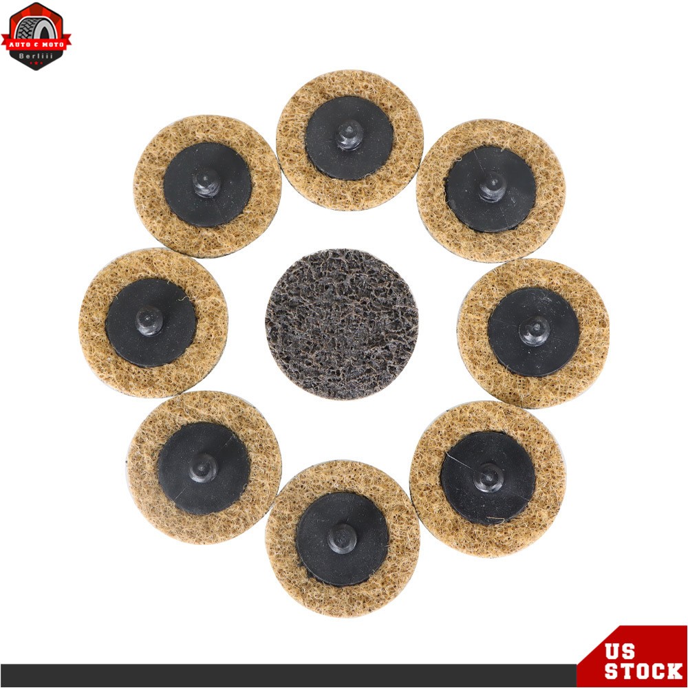 50Pack 2" Coarse Surface Conditioning Discs Roll Lock Die Grinder Sanding Pads