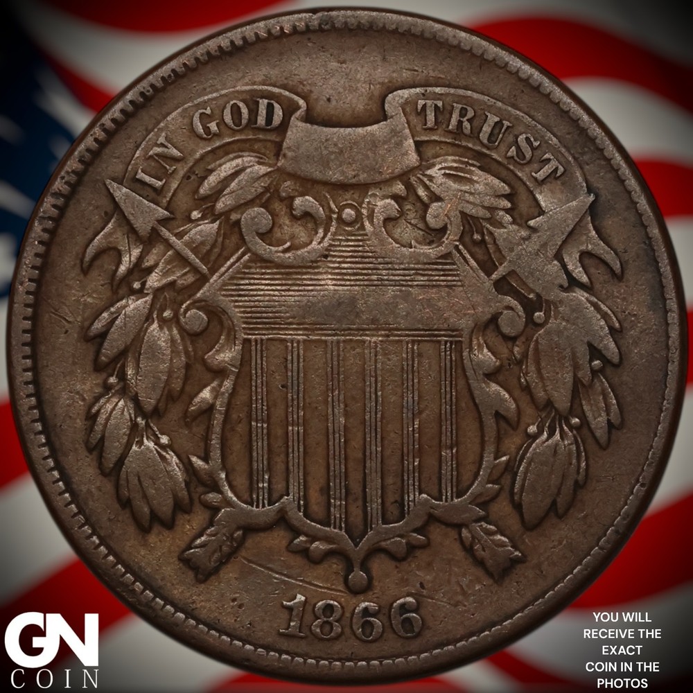 1866 2 Cent Piece A3358
