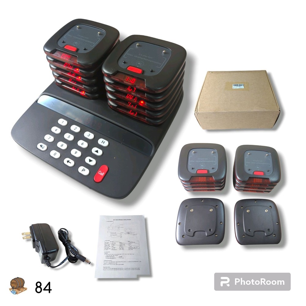 AGJ Restaurant Pager System  Wireless Calling System w/ 20 Pagers Beeper Buzzer