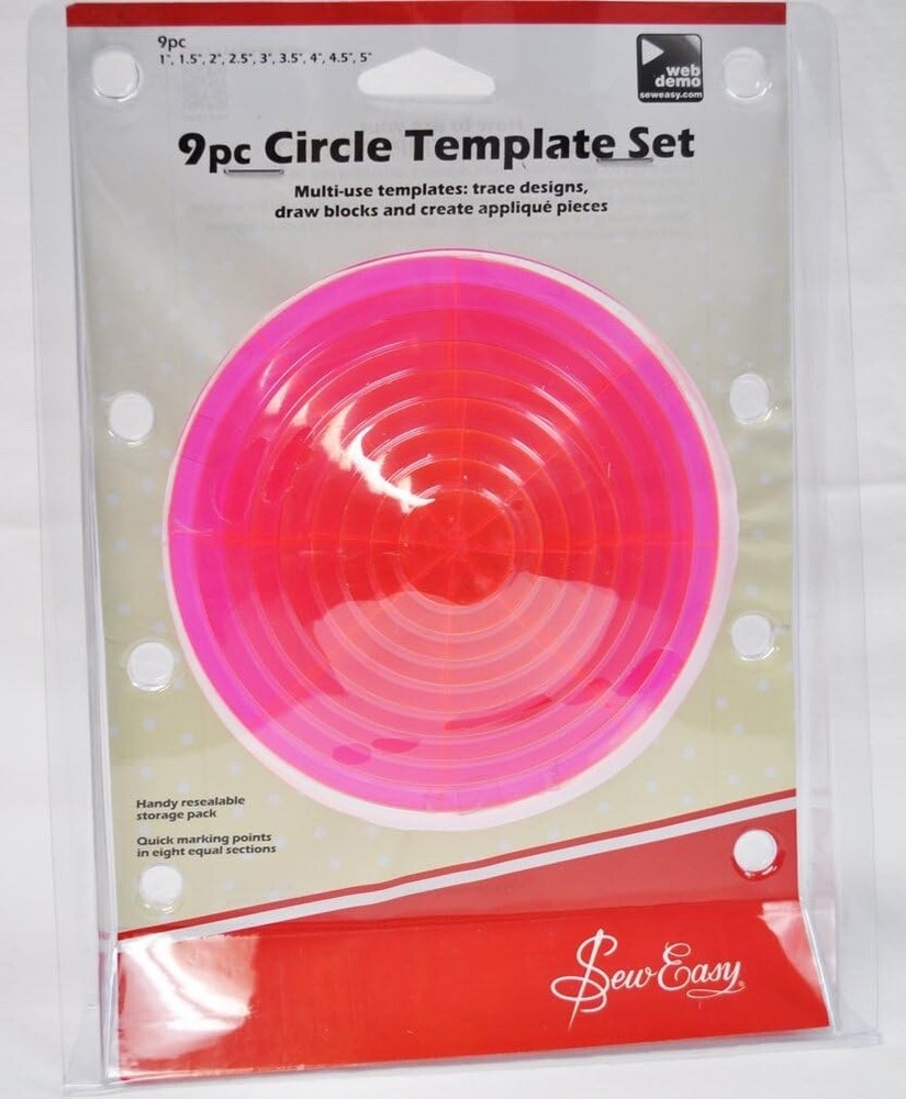9 pc Circle Tamplate Set patchwork quilting