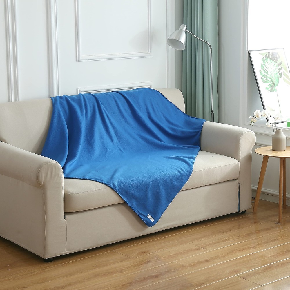 Fleece Throw Blanket Bulk Fleece Blankets Solid Lightweight Warm Soft Cozy Pe...
