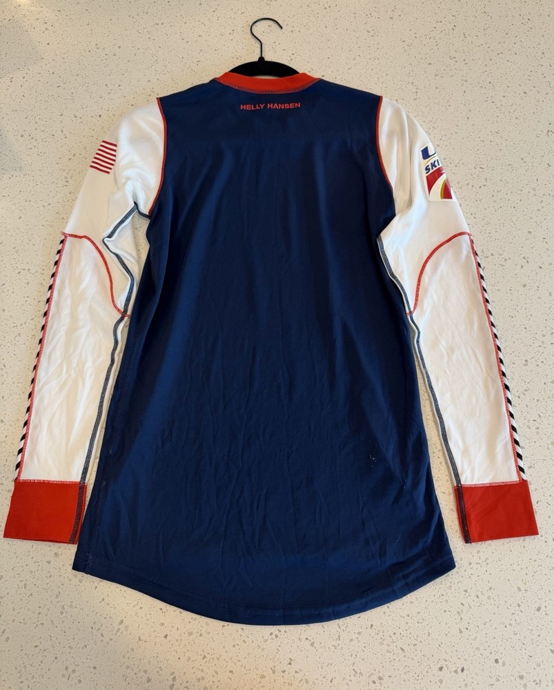 Helly Hansen Ski Team USA Base layer Size Medium Long Sleeve