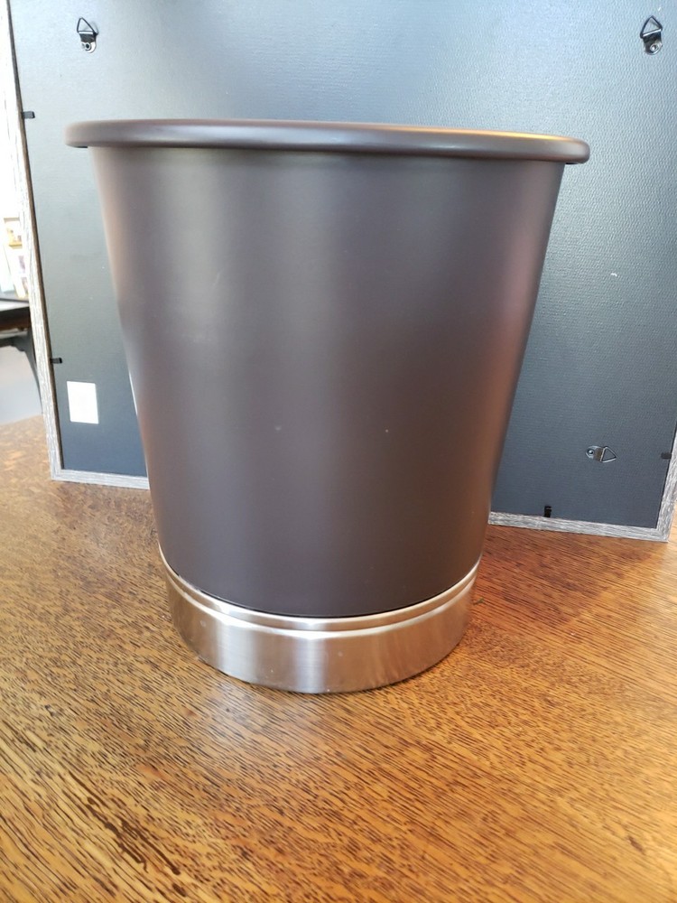 iDesign York Brown Waste Can, Trash Can