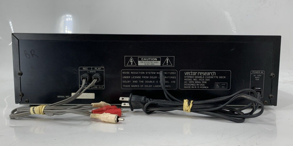 Vector Research VCX-325 Double Cassette Deck AS-IS EB-16365