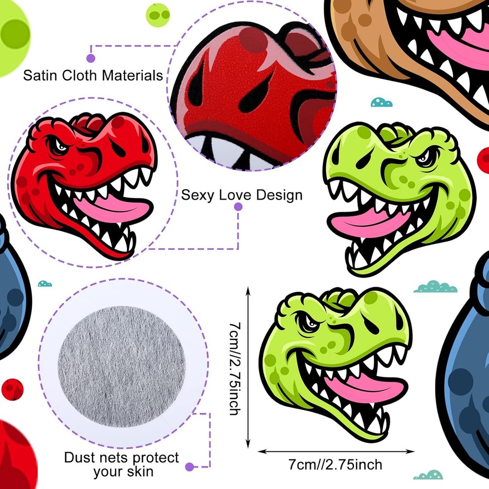 8 Pairs Dinosaur Pasties Cover Rave Secrets...