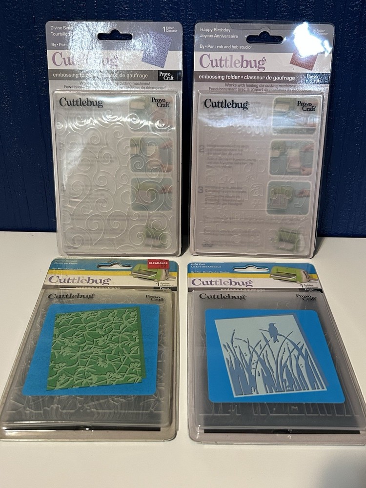 Lot of 28 Cuttlebug/Cuttlekids Embossing Folders & Dies