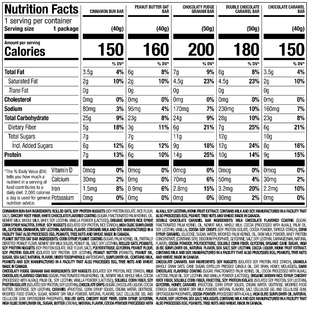 Variety Snack Bars for Weight Loss Support 15 Count Pack