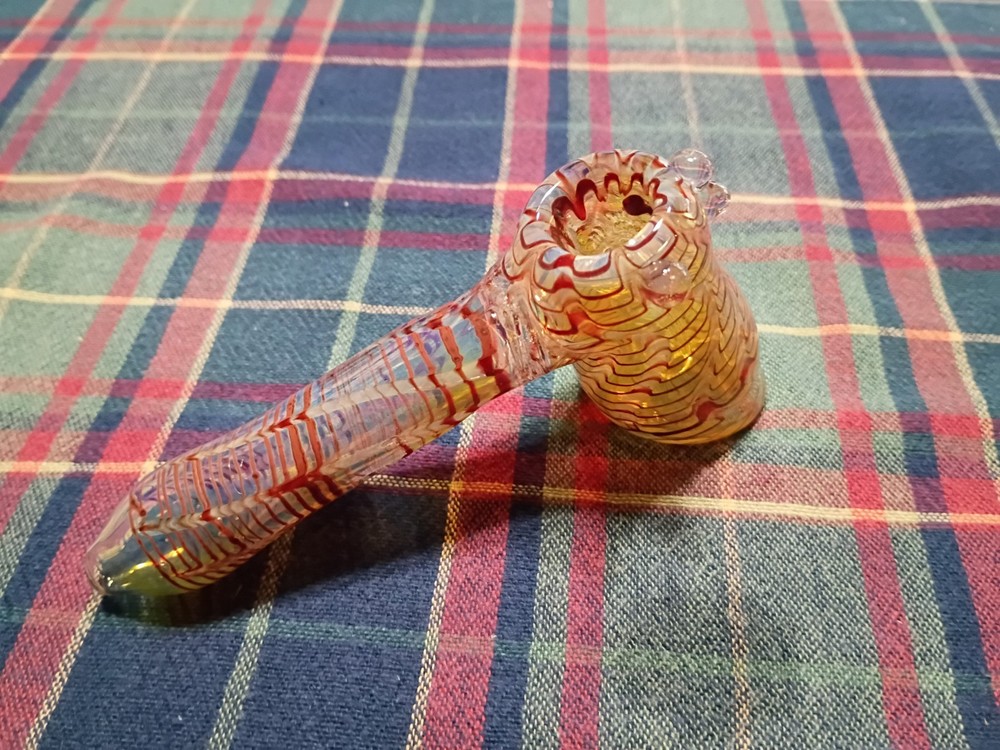 Small Bubbler Pipe Hand Blown Glass