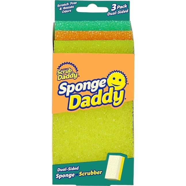 Scrub Daddy Sponge Daddy Cellulose Sponge with scouring pad 3 -Pack
