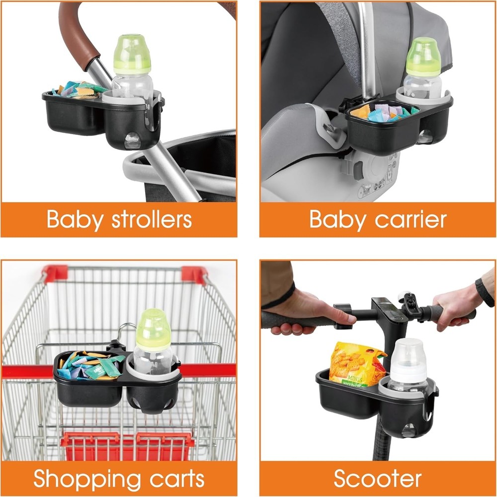 Universal Snack Tray and Cup Holder for Strollers - Maximum Convenience
