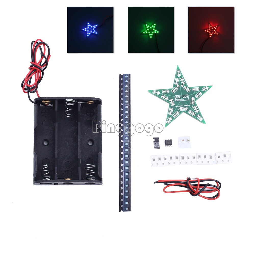 DIY Five-Pointed Star Breathing Light Gradient LED Light Soldering Training