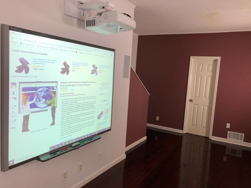 Interactive Smart Board SB680 and NEC Short Throw projector