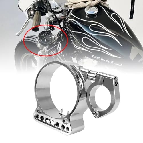 39MM Motorcycle Speedometer Side Mount Relocation Bracket - Adjustable Chrome