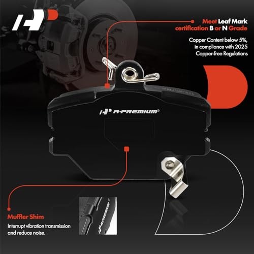 11.06 in (279.8 mm) Front Solid Disc Brake Rotors + Ceramic Pads Kit