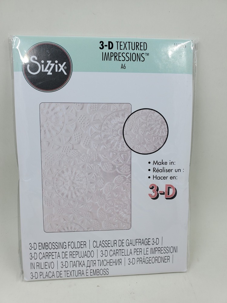 SI1 Sizzix 3D Textured Impressions A6 Doily Embossing Folder
