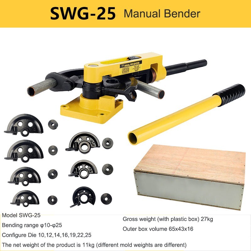 SWG-25 Pipe Bender Manual Pipe Bender Pipe Bending Tool Iron Pipe Copper Pipe