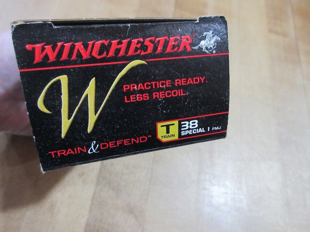 Empty Ammo Box Winchester Train & Defend 38 Special FMJ with insert