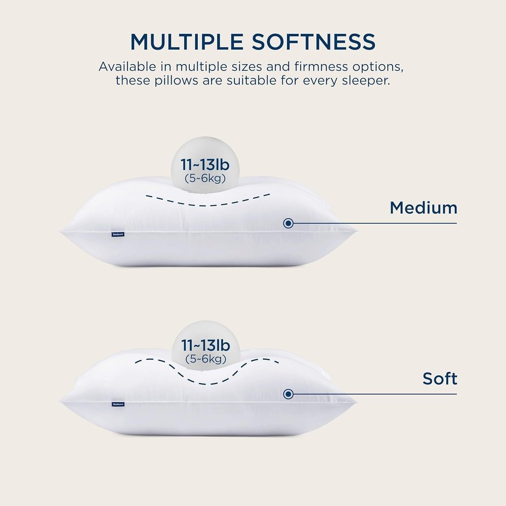 Pillow Queen 2 Piece Set - Fluffy Soft Sleeping Pillow 2 Piece Set