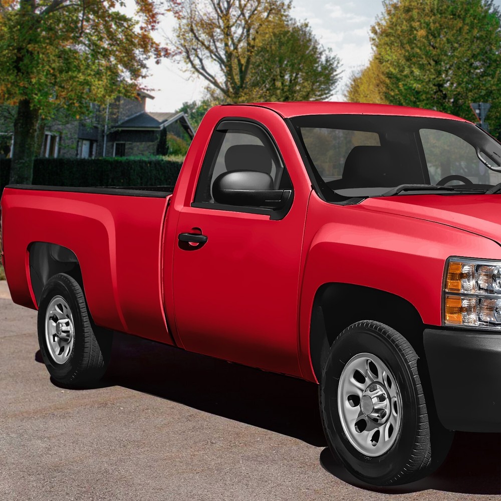 Sun Rain Visors Wind Rain Guards for 2007-2013 Chevy Silverado Regular Cab