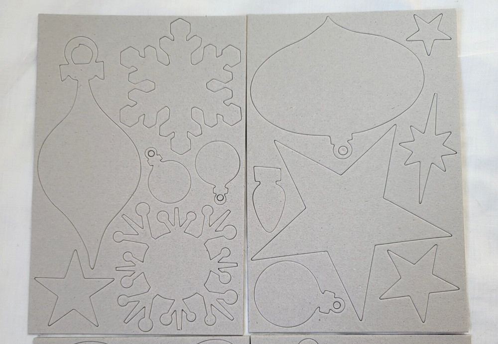 2 Pack Basic Grey Holiday Chipboard Adhesive Embellishments Christmas Stickers