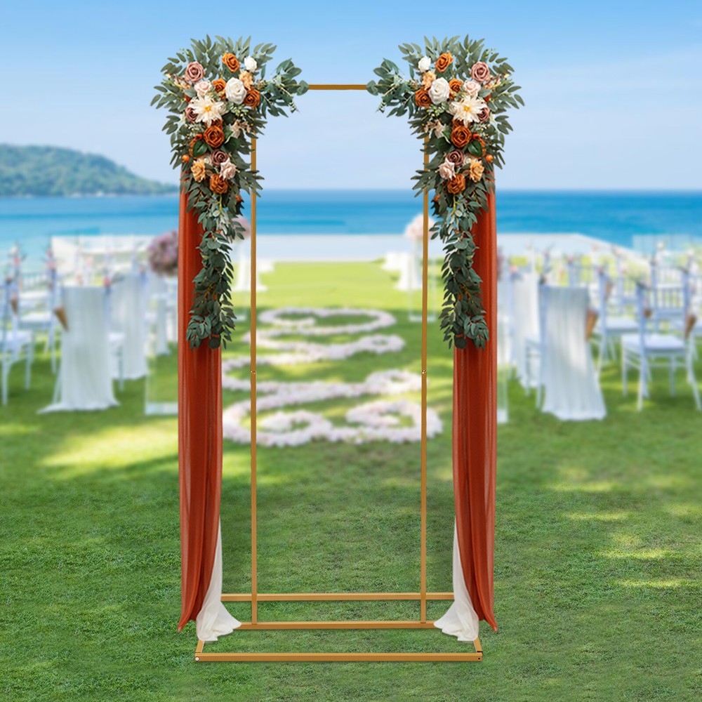 Metal Wedding Decoration Party Backdrop Stand Balloon Flower Rectangular Frame