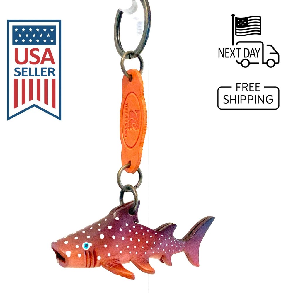 Whale shark Handmade Leather Keyring
