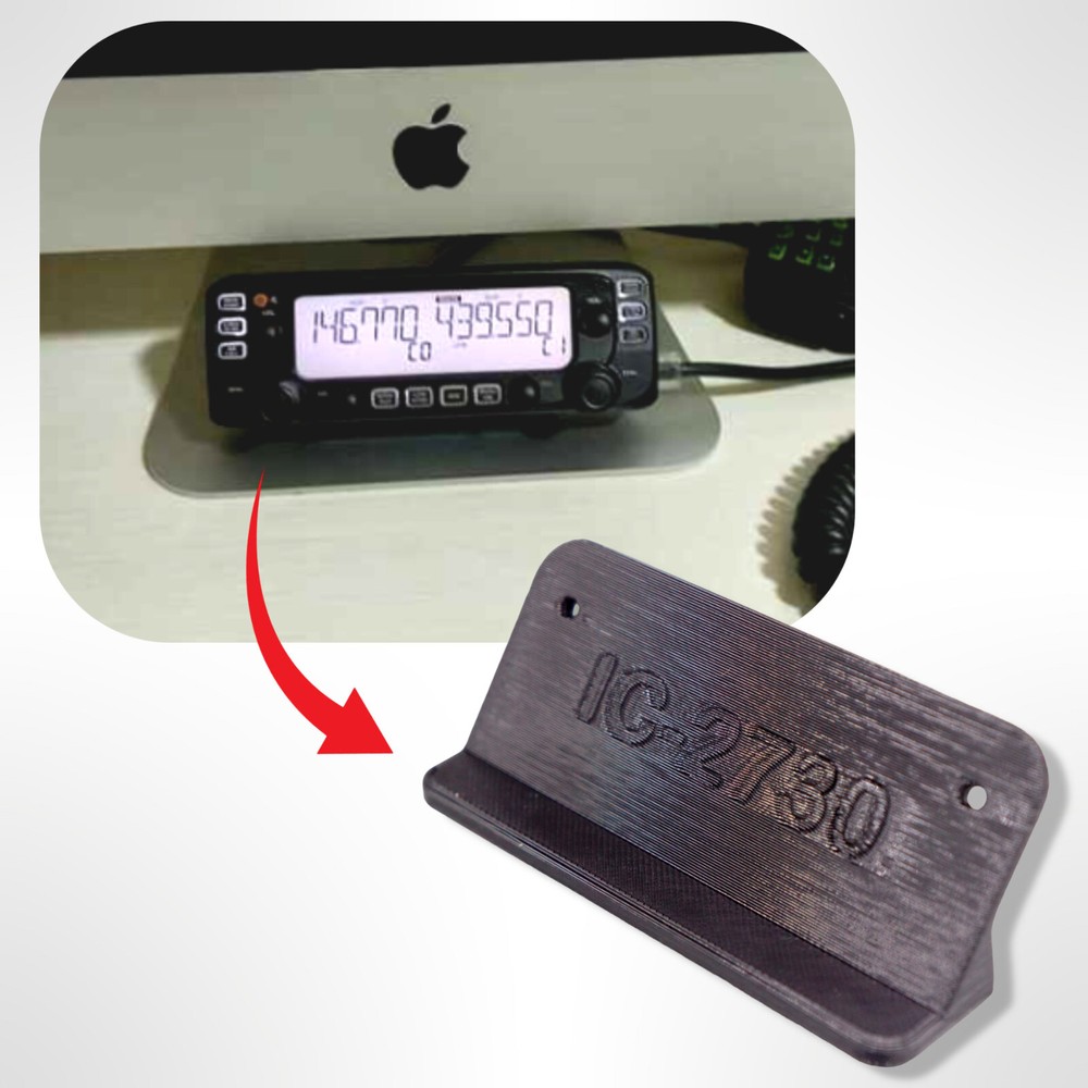 Custom Angled Desk Stand for Icom IC-2730 Control Panel