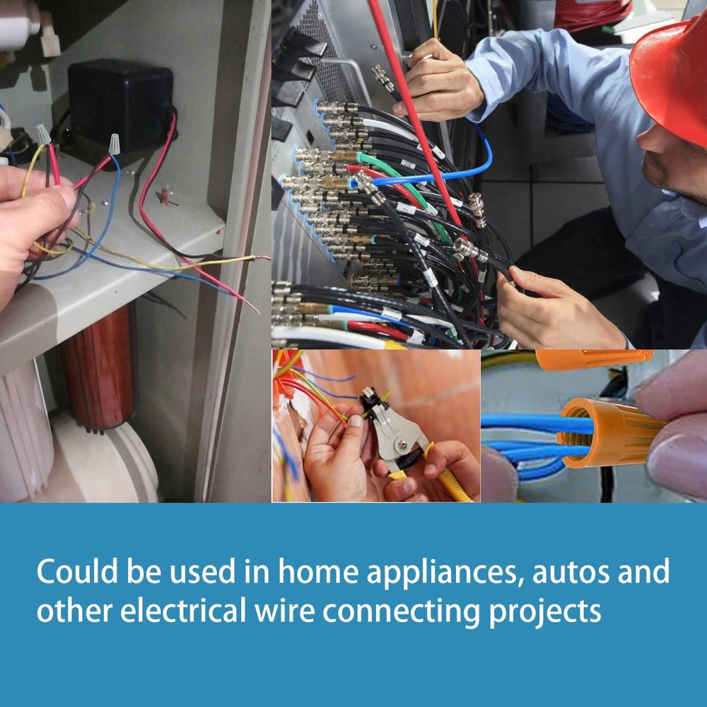 100 Pcs Electrical Wire Connectors Screw Terminals Spring Insert Twist Nuts