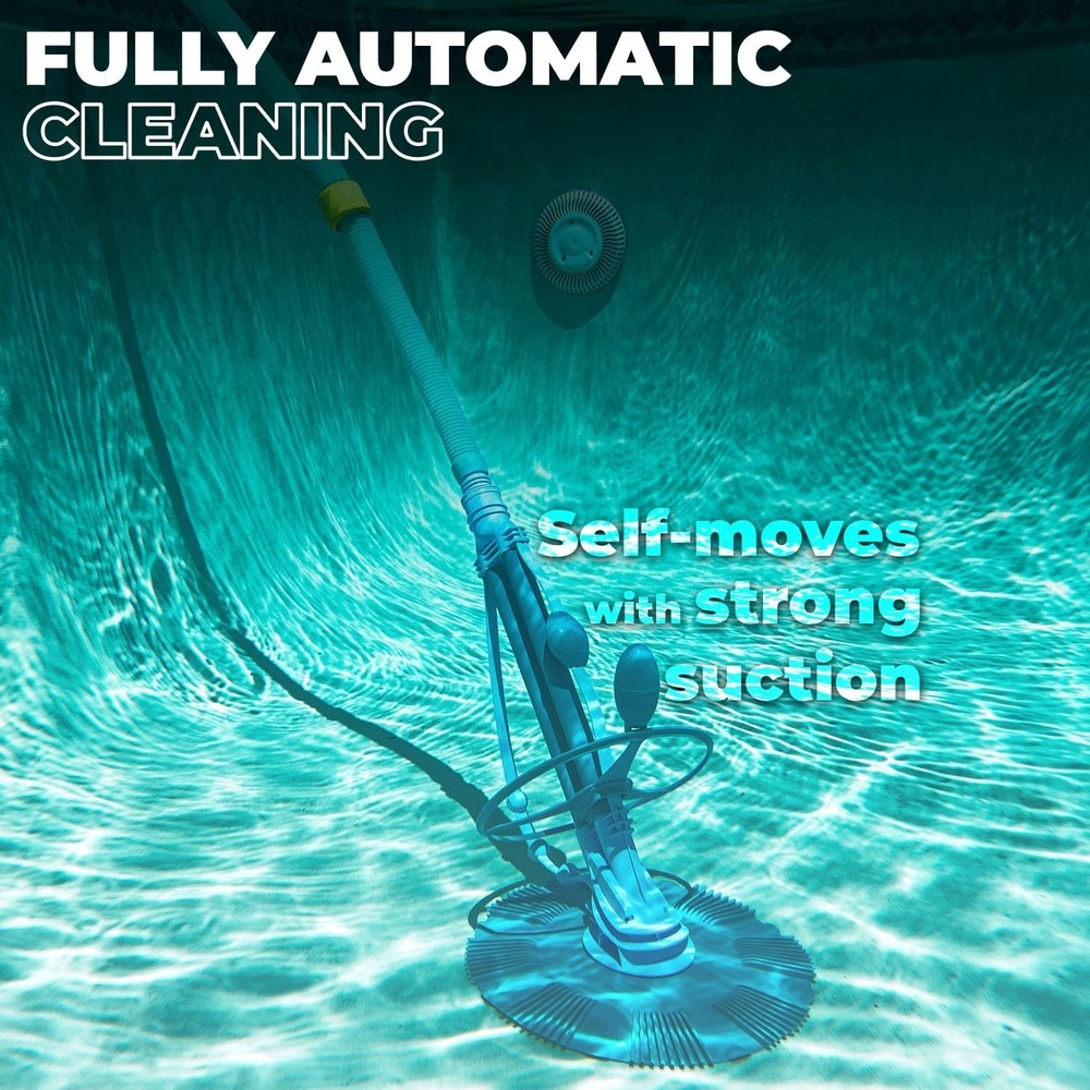 Automatic Pool Cleaner Vacuum for Inground Pools Blue High-Efficiency