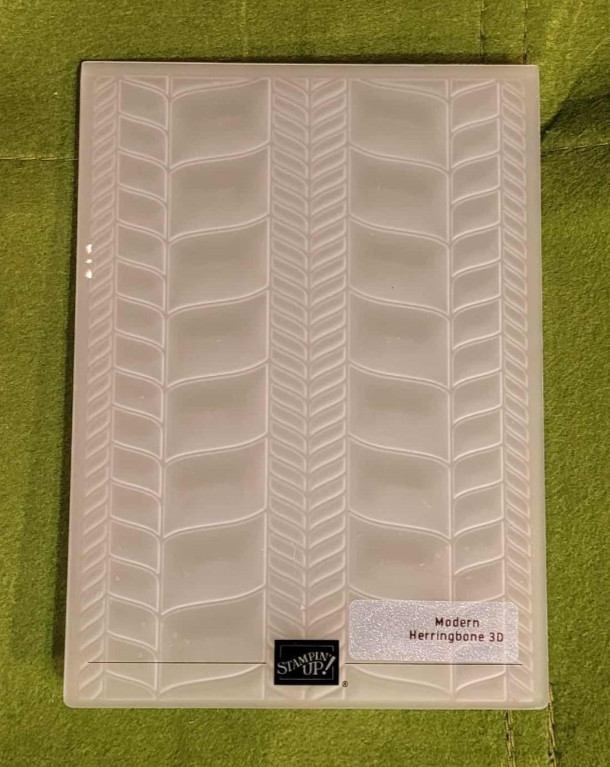 Stampin' Up! MODERN HERRINGBONE 3D Embossing Folder