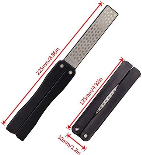 400/600 Grit Portable Handheld Double Sided Sharpener Pocket Diamond 2 Pcs