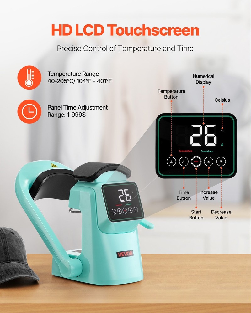 HOT/ Auto Hat Heat Press Machine,with 2pcs Interchangeable Platens,Automatic Op
