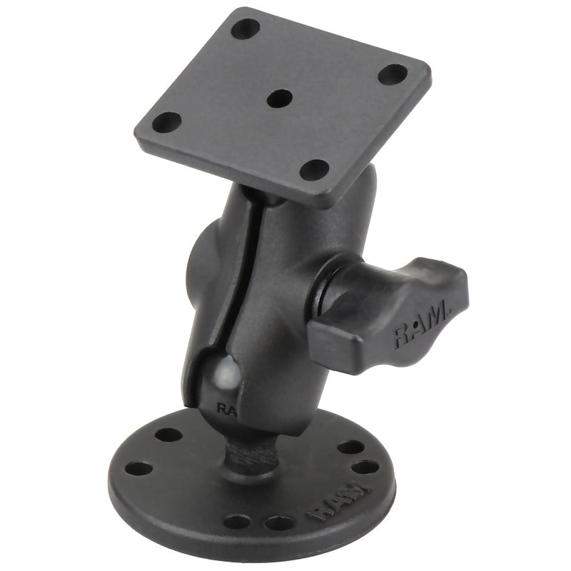 RAM-B-139U-A  RAM Drill-Down Double Ball Mount with Rectang...