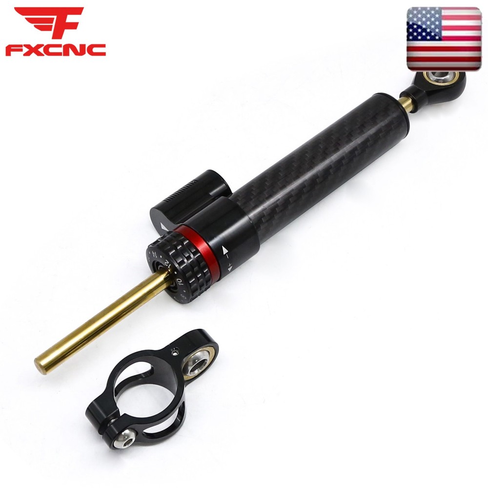Carbon Fiber Universal Steering Damper Linear Stabilizer Reversed Adjustable