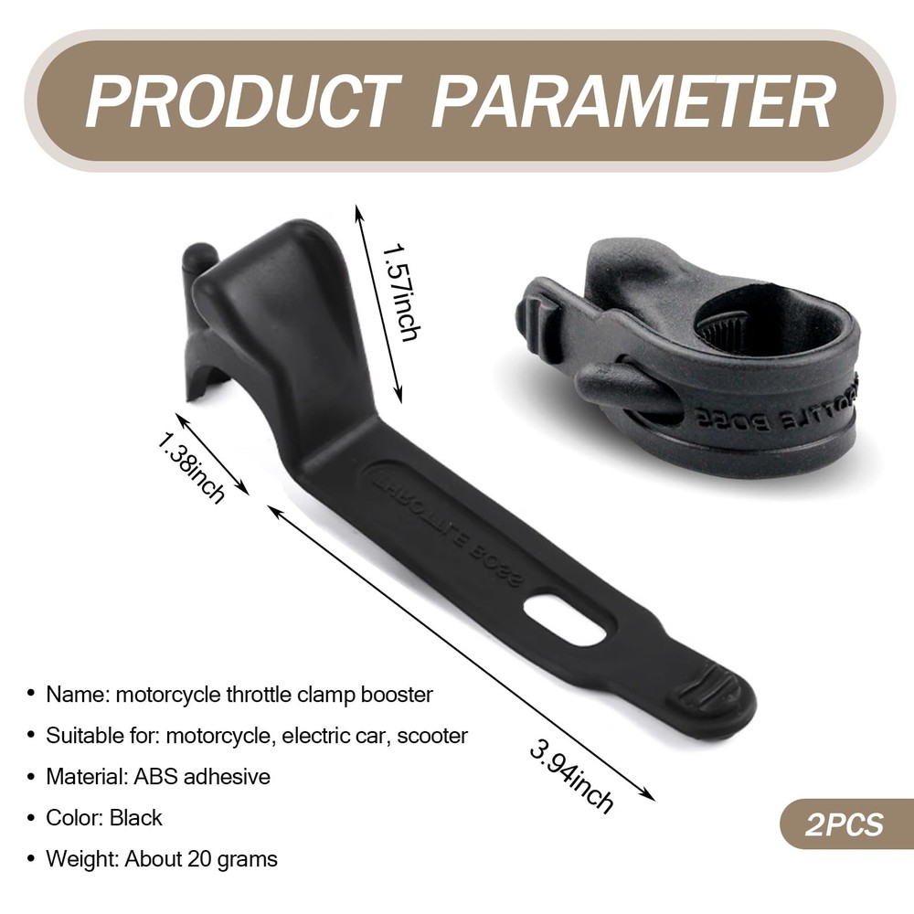 getfay 2 PCS Motorcycle Throttle Modification Aid, 2 PCS, Black