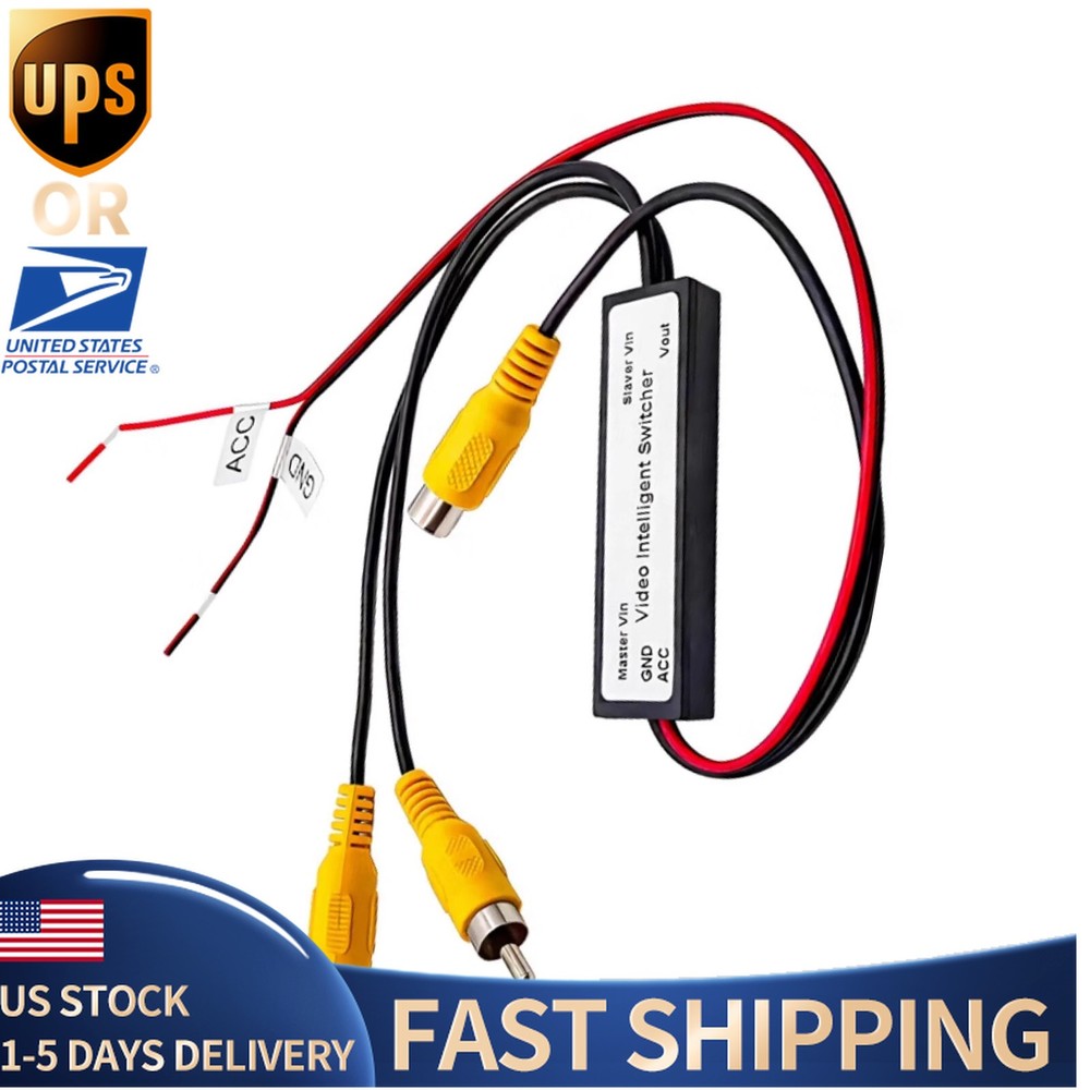 Intelligent Car Video Switch 2 to 1 RCA – Automatic Rear & Front Camera Input