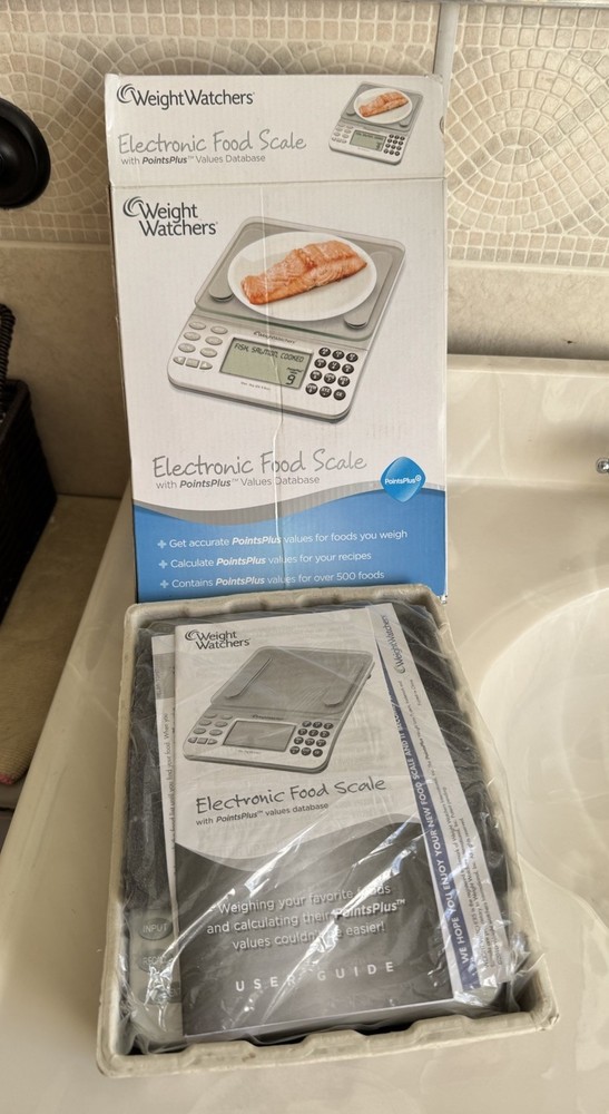 Weight Watchers Silver Electronic Food Scale with Point Plus Value Database