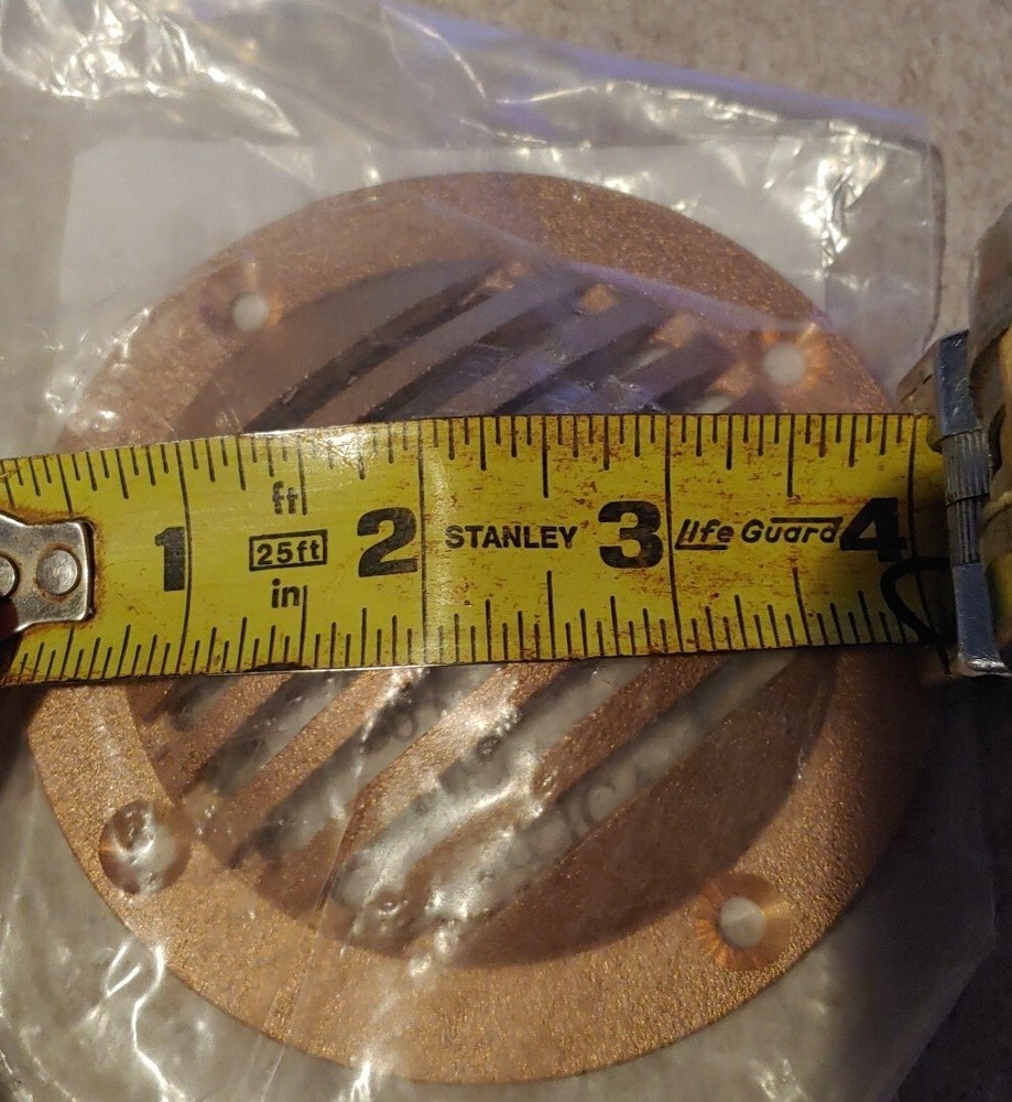 4'' DIAMETER ROUND SLOTTED BRASS STRAINER - #00SR400S