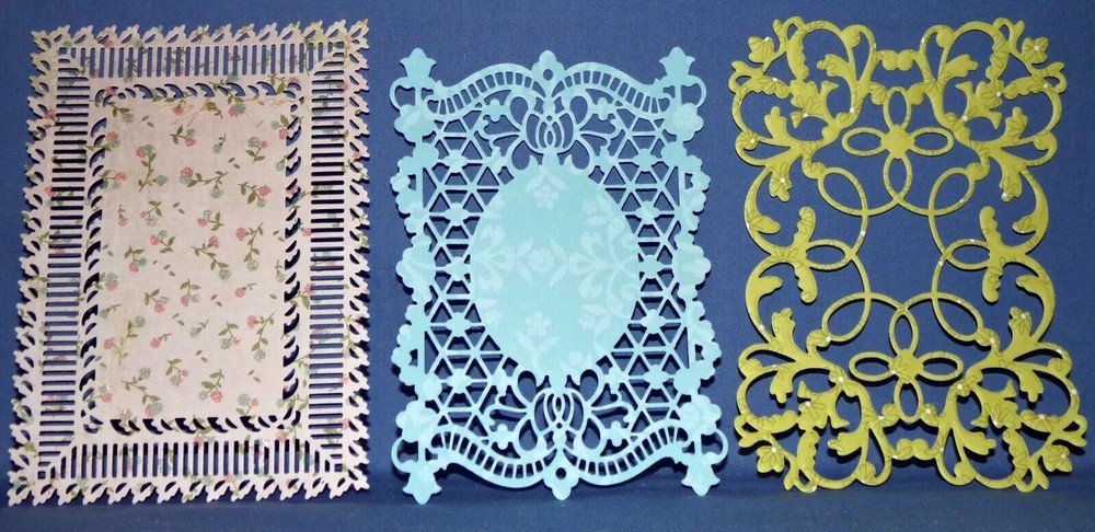 Frame Die Cuts in Assorted Patterns & Designs 9 pc Handmade Background FREE Ship