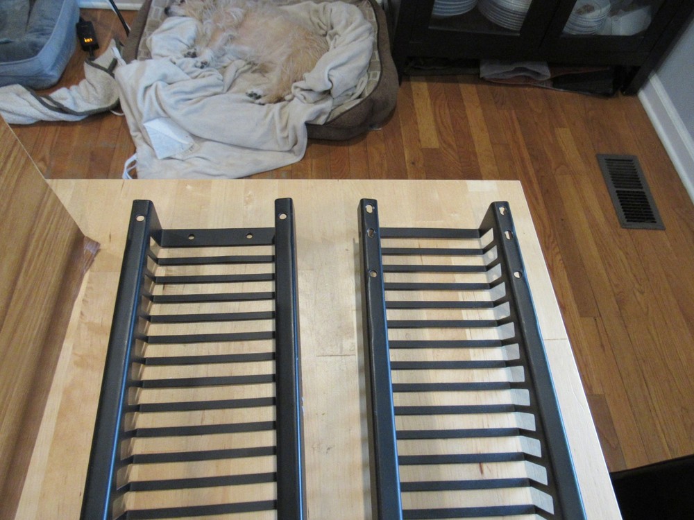 2 CD Storage Racks Black Metal Wall Mount/ Each hold 30