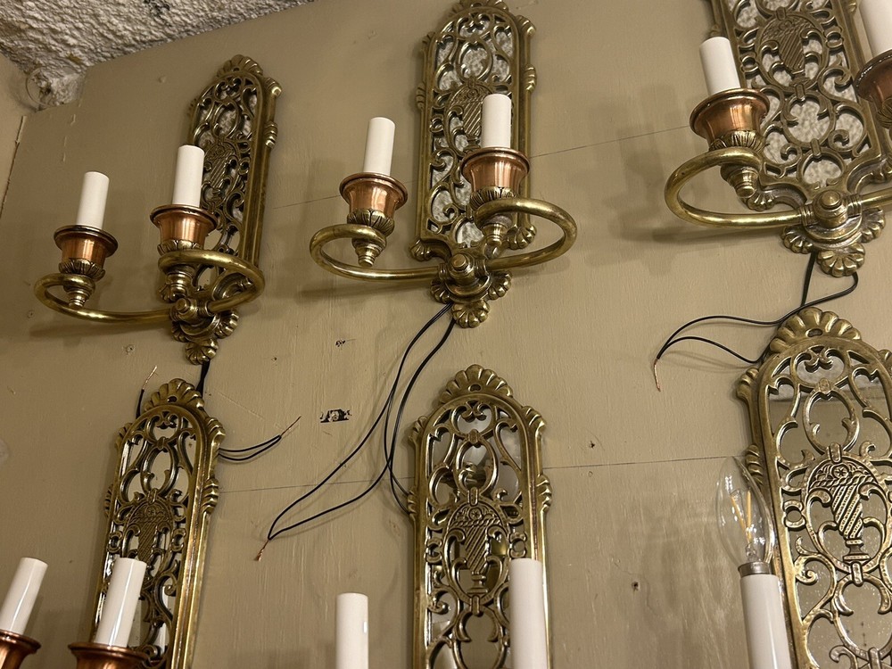 Set Of 8 Antique Sconces