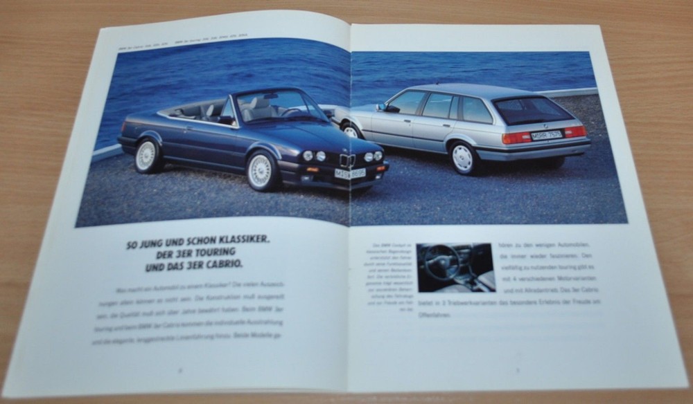 1992 BMW Programm Model Range Brochure Prospekt German Edition
