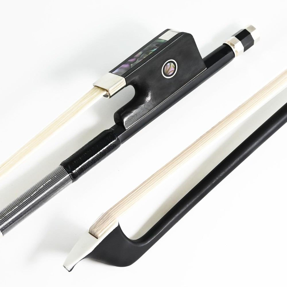 Synthetic 1/2 Size Student Viola Bow, Ebony Frog