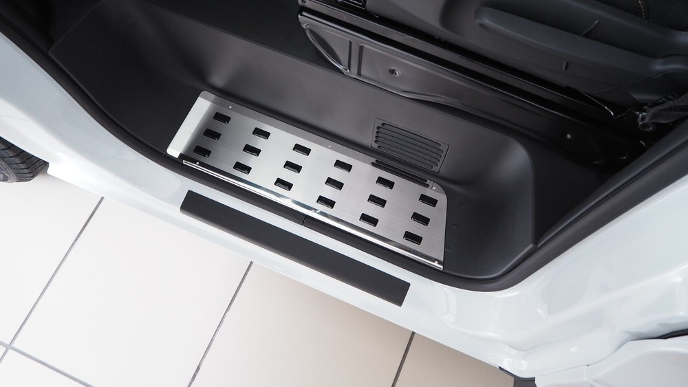 Fiat Talento 2016-2021 Black Silver Front Inner Step Covers