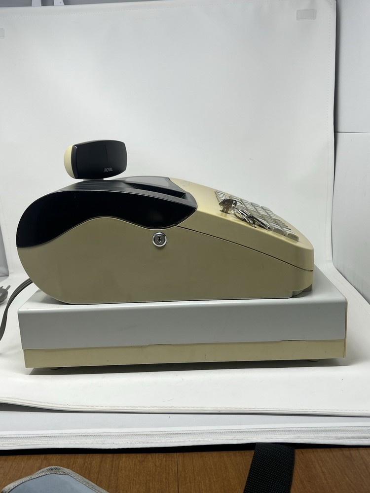 Royal Alpha 587cx Cash Register Management System w/ Keys POWERS ON UNTESTED