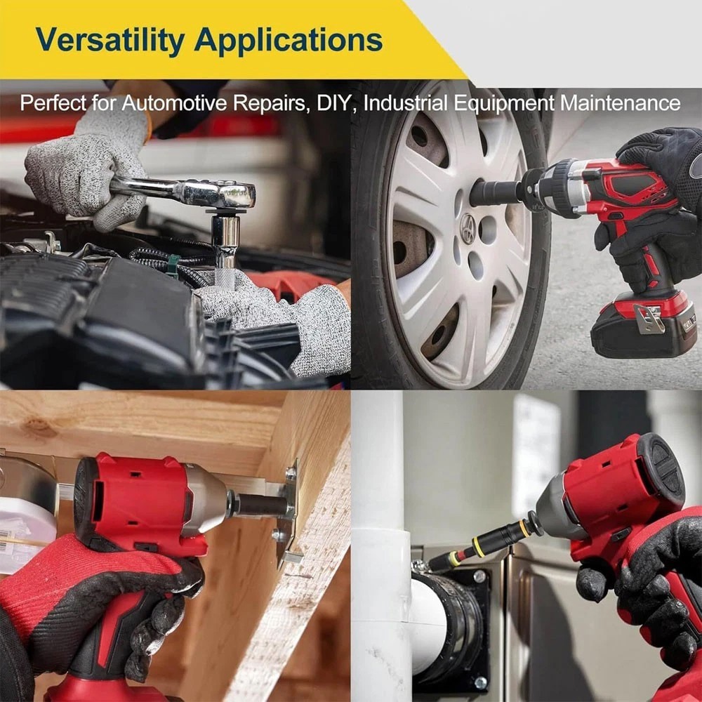 Low Profile Impact Socket Adapter Set Drive Ratchet Adapter Set for Tight Spaces