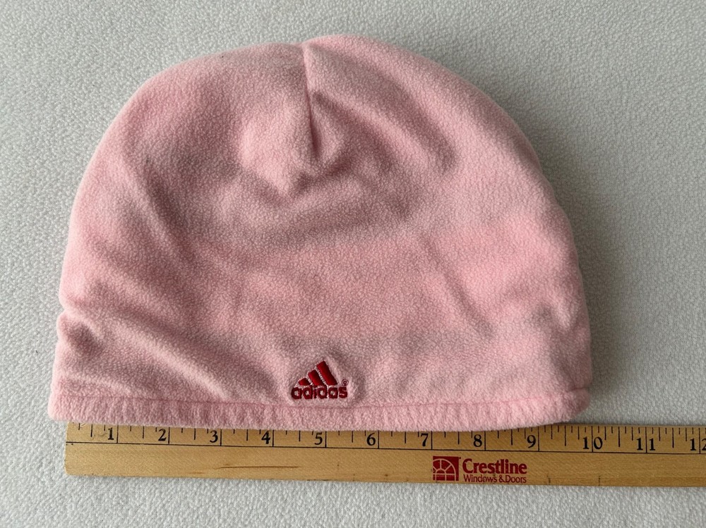 Adidas Knit Fall Winter Hat Reversible Pink Stripe