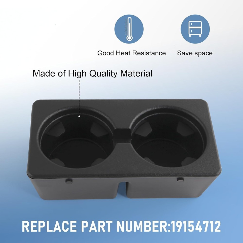 Cup Holder Compatible with Front Center Console Beverage Drink Insert Replace 19