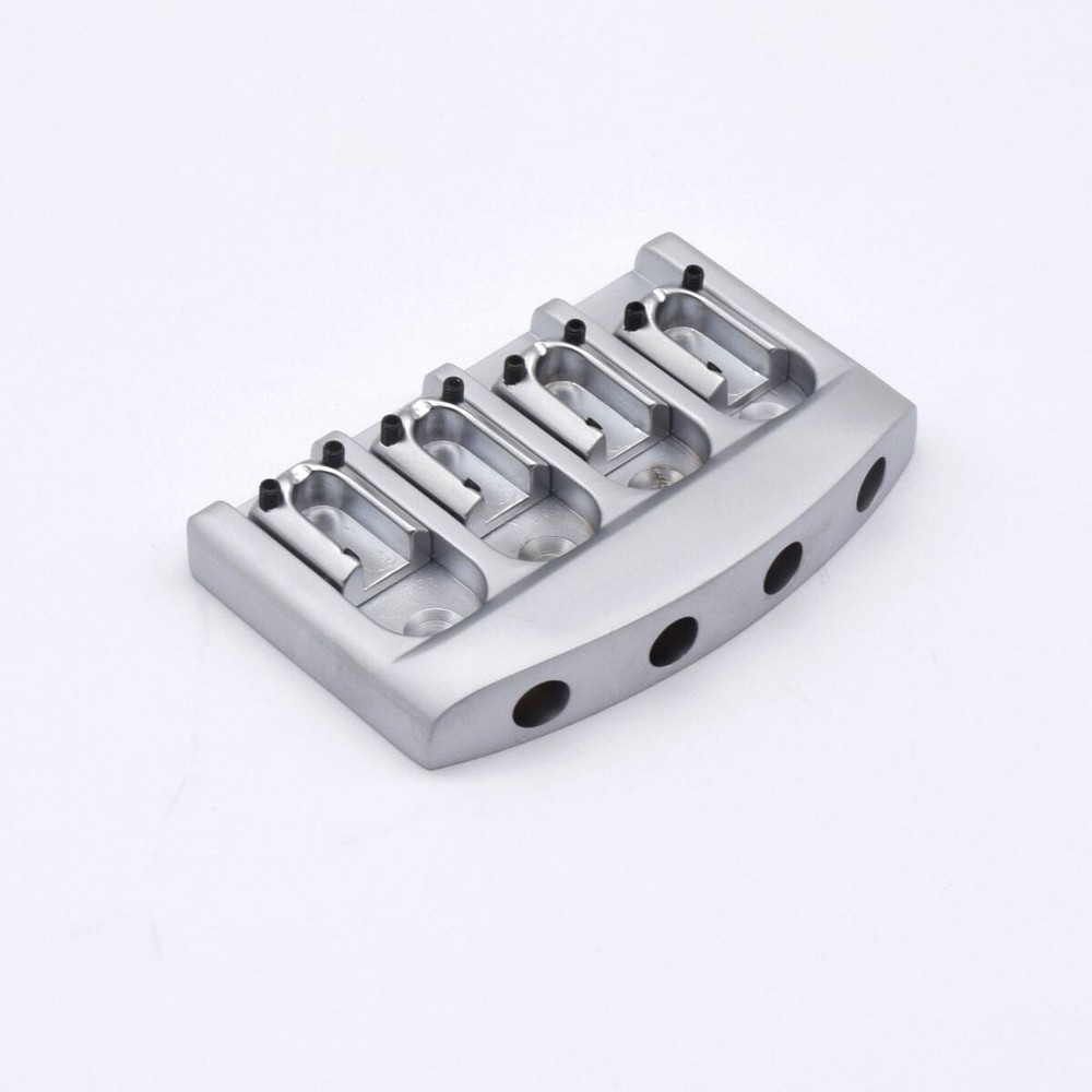 KD By AxLabs Gravity Saddle Bass Bridge, 4-String - Satin Chrome